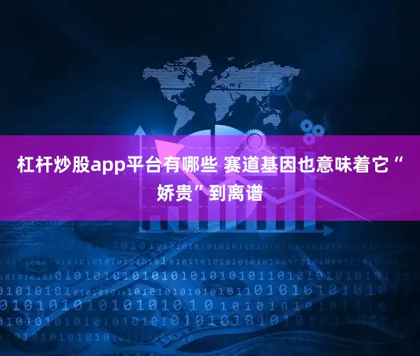 杠杆炒股app平台有哪些 赛道基因也意味着它“娇贵”到离谱